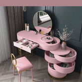 Trueliving Pinky Round Luxury Dresser Table H 71 x W 23 x D 15